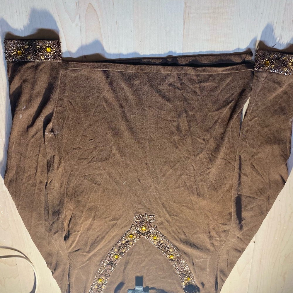 INC International Concepts Brown Knit Top